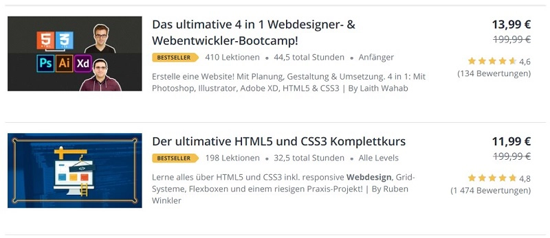 Webdesign Lernkurse