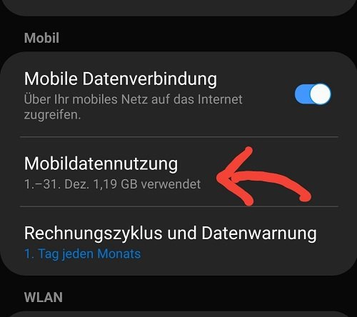 Mobiledatennutzung analysieren