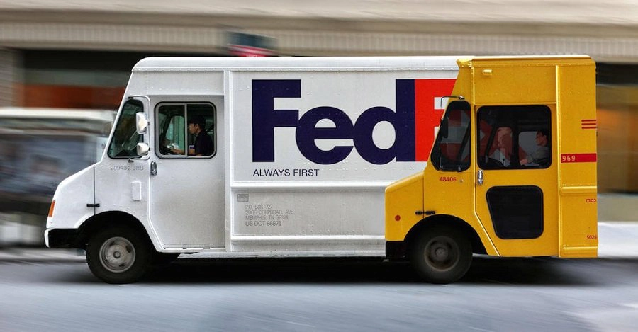 Kreative Fedex LKW Werbung